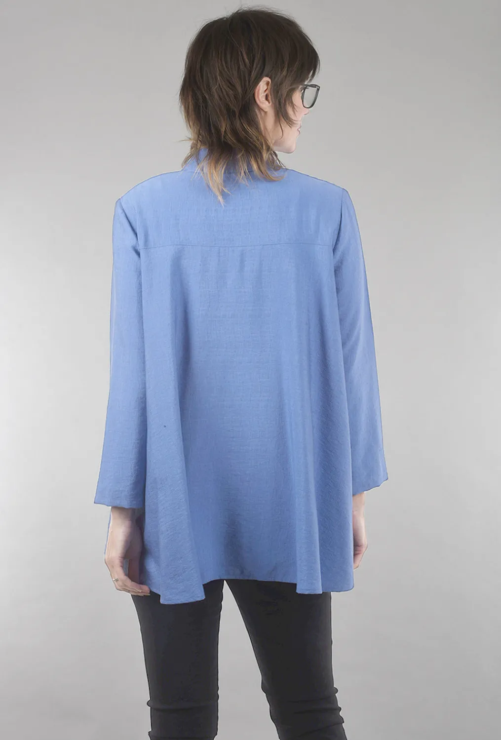 Shop Evie Lou Rayon Flowy Blouse, Periwinkle