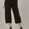 Clearance Evie Lou Rayon Gaucho Pant, Black