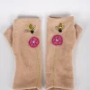 Best Sale Evie Lou Recycled Cashmere Handwarmers, Beige/Bee
