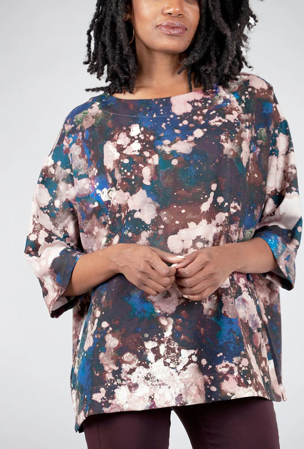 Discount Evie Lou Resort Print Top, Galassia Wine