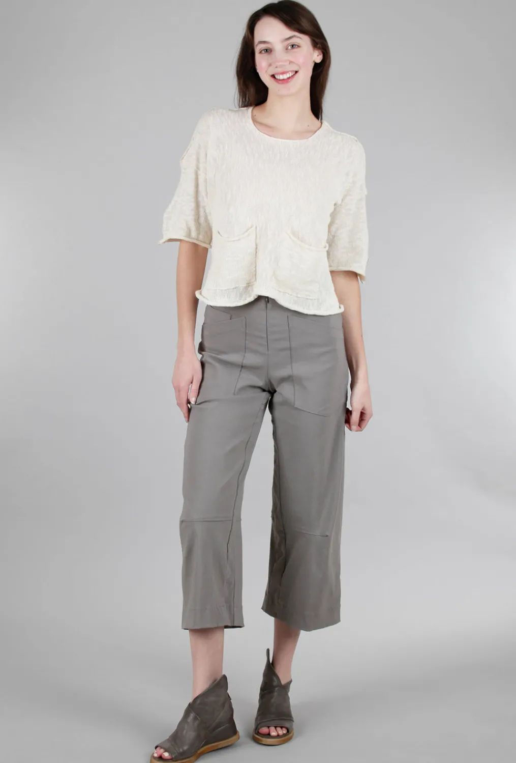 Store Evie Lou Reverse Pocket Sweater, Cream