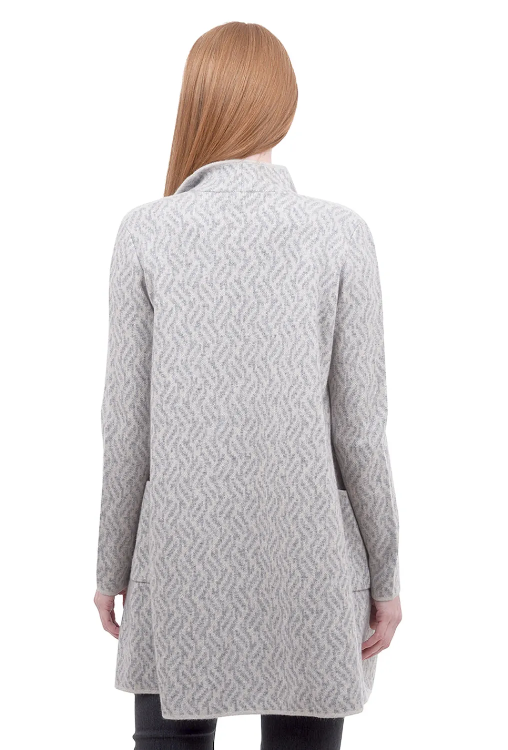 Outlet Evie Lou Reversible Jacquard Cardie, Agate/Sterling