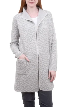 Outlet Evie Lou Reversible Jacquard Cardie, Agate/Sterling