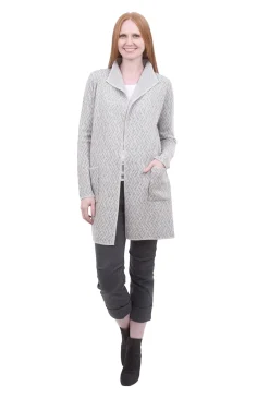 Outlet Evie Lou Reversible Jacquard Cardie, Agate/Sterling