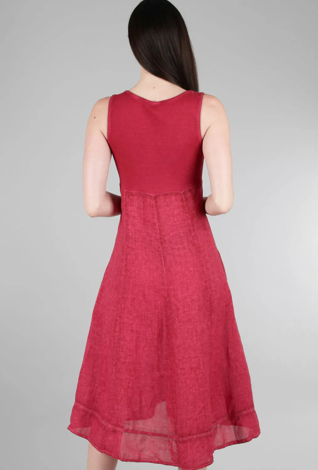 Best Sale Evie Lou Rib Inset Java Dress, Carmine