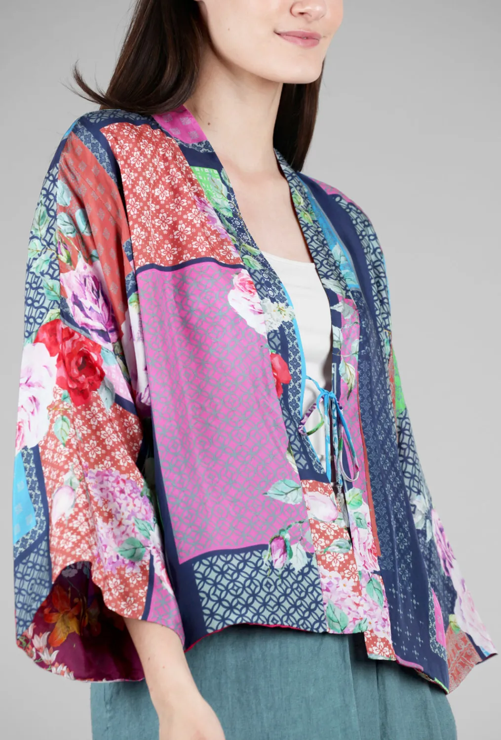 Flash Sale Evie Lou Rose Makenna Kimono, Magenta Multi