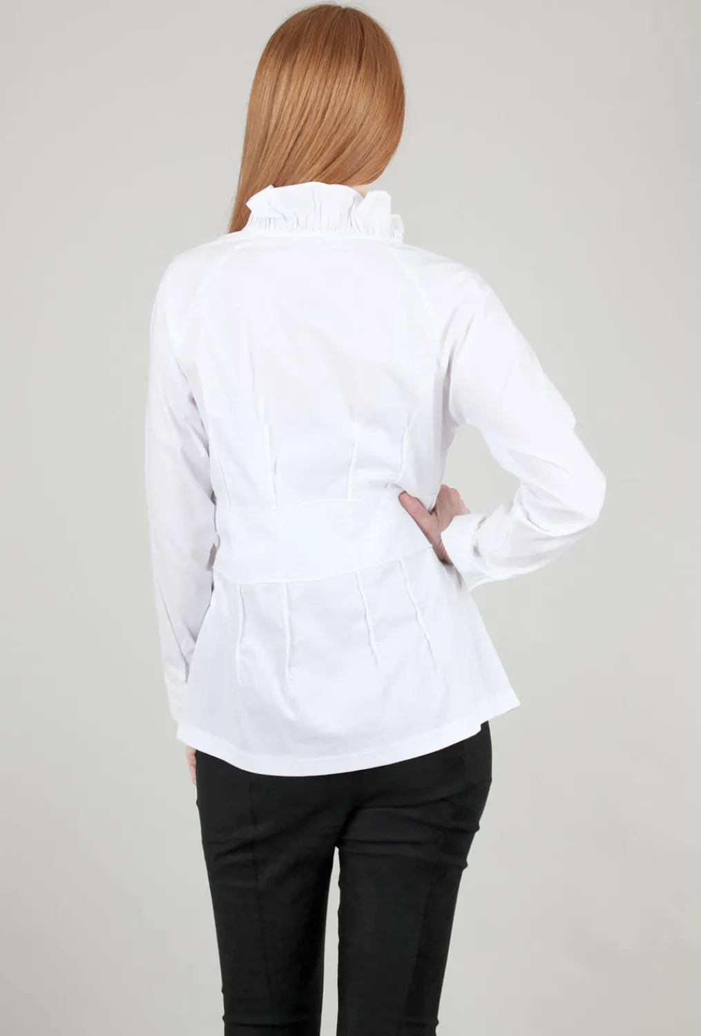 Best Evie Lou Ruffle Placket Shirt, White