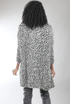 Best Sale Evie Lou Salt & Pepper Cardie, Black/White