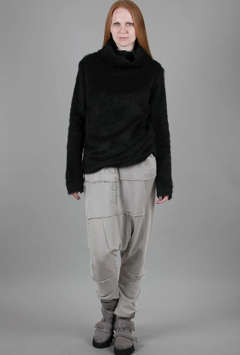 Best Evie Lou Salvada Faux-Fur Sweatshirt, Black