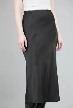 Flash Sale Evie Lou Sateen Bias Skirt, Black