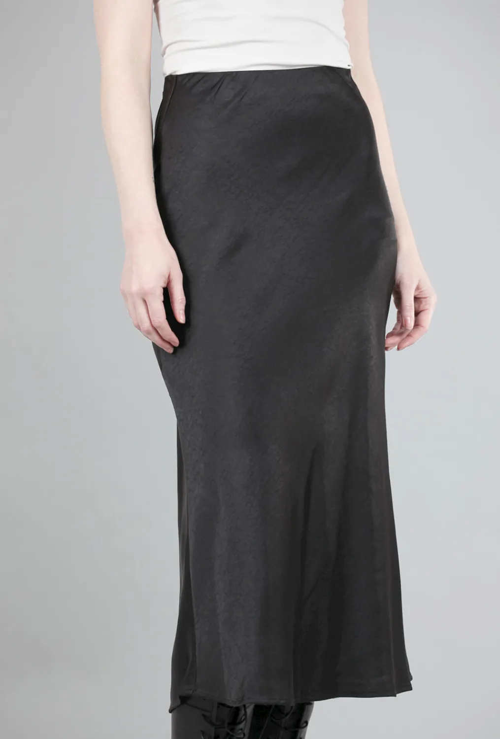 Flash Sale Evie Lou Sateen Bias Skirt, Black
