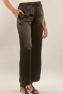 Cheap Evie Lou Sateen Pj Pants, Black