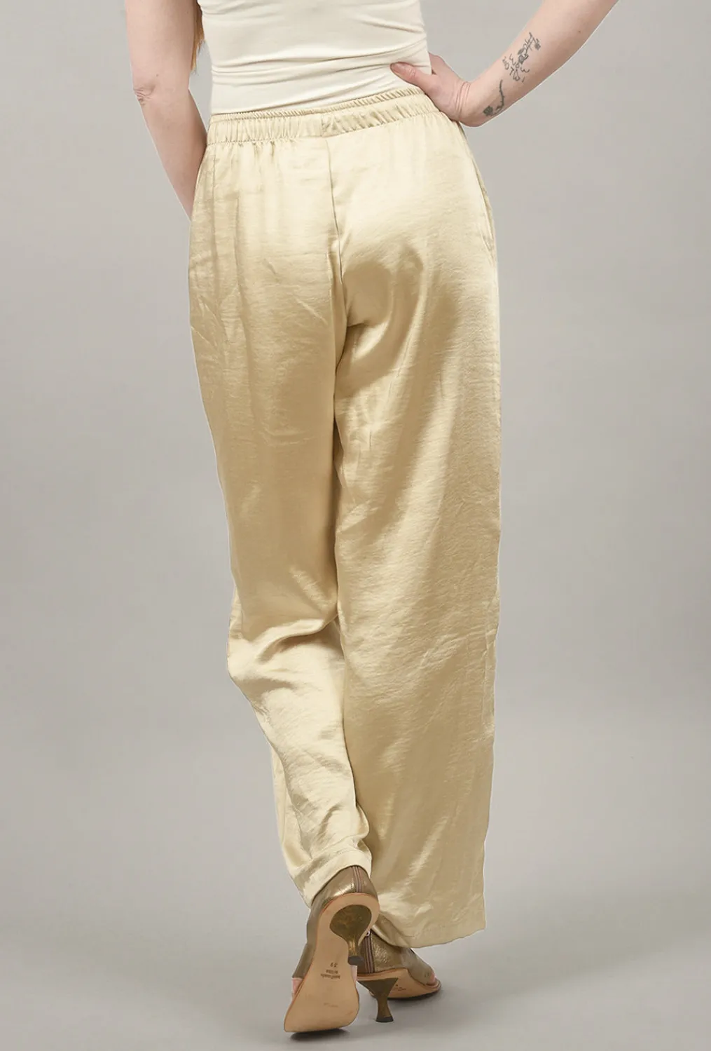 Best Sale Evie Lou Sateen Pj Pants, Sand