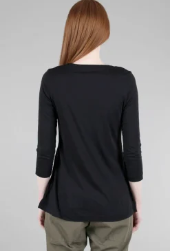 Shop Evie Lou Seamed Finishes Tee, Black