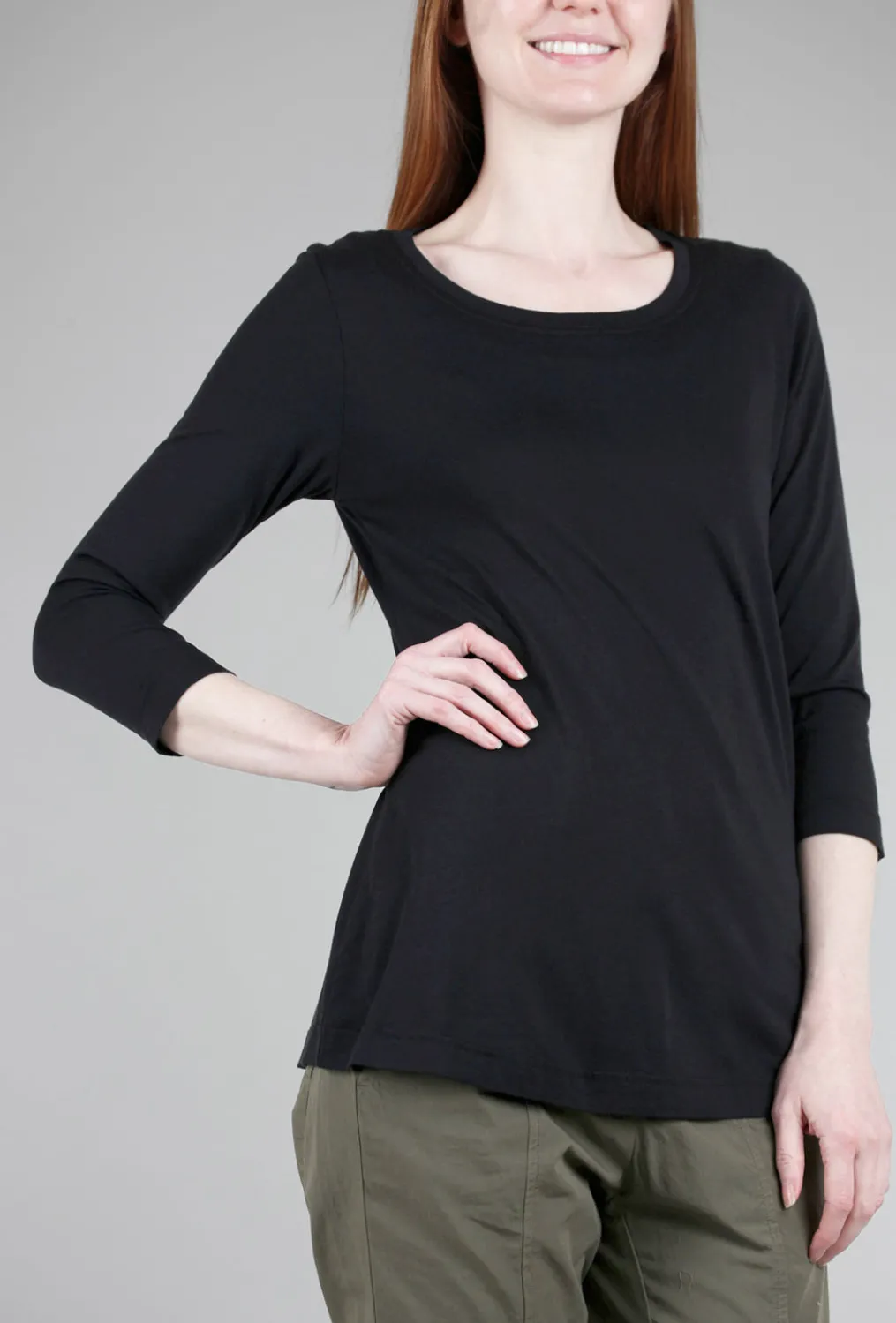 Shop Evie Lou Seamed Finishes Tee, Black
