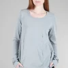 Fashion Evie Lou Seamed Scoop Tee, Water