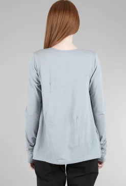 Fashion Evie Lou Seamed Scoop Tee, Water
