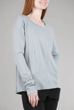 Fashion Evie Lou Seamed Scoop Tee, Water