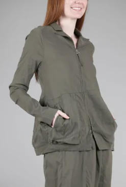 Flash Sale Evie Lou Seamed Zip Blazer, Olive