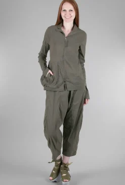 Flash Sale Evie Lou Seamed Zip Blazer, Olive