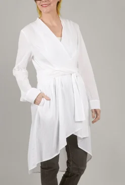 Shop Evie Lou Setya Wrap Blouse, White