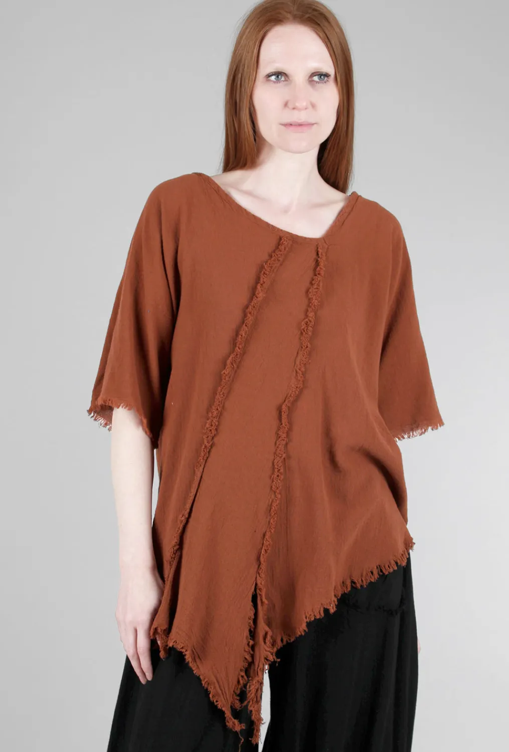 Best Sale Evie Lou Shaggy Top, Cinnamon