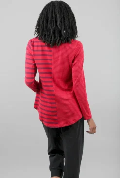 Sale Evie Lou Shapely V Jersey Top, Raspberry