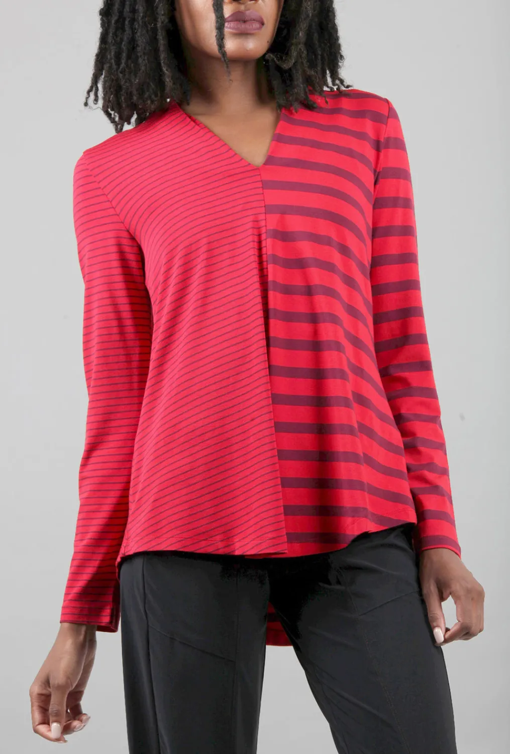 Sale Evie Lou Shapely V Jersey Top, Raspberry