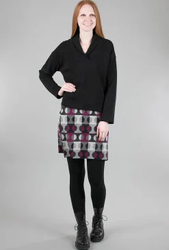 Best Sale Evie Lou Shawl Collar Boxy Top, Black