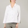 Fashion Evie Lou Side Slit Woven Shirt, White