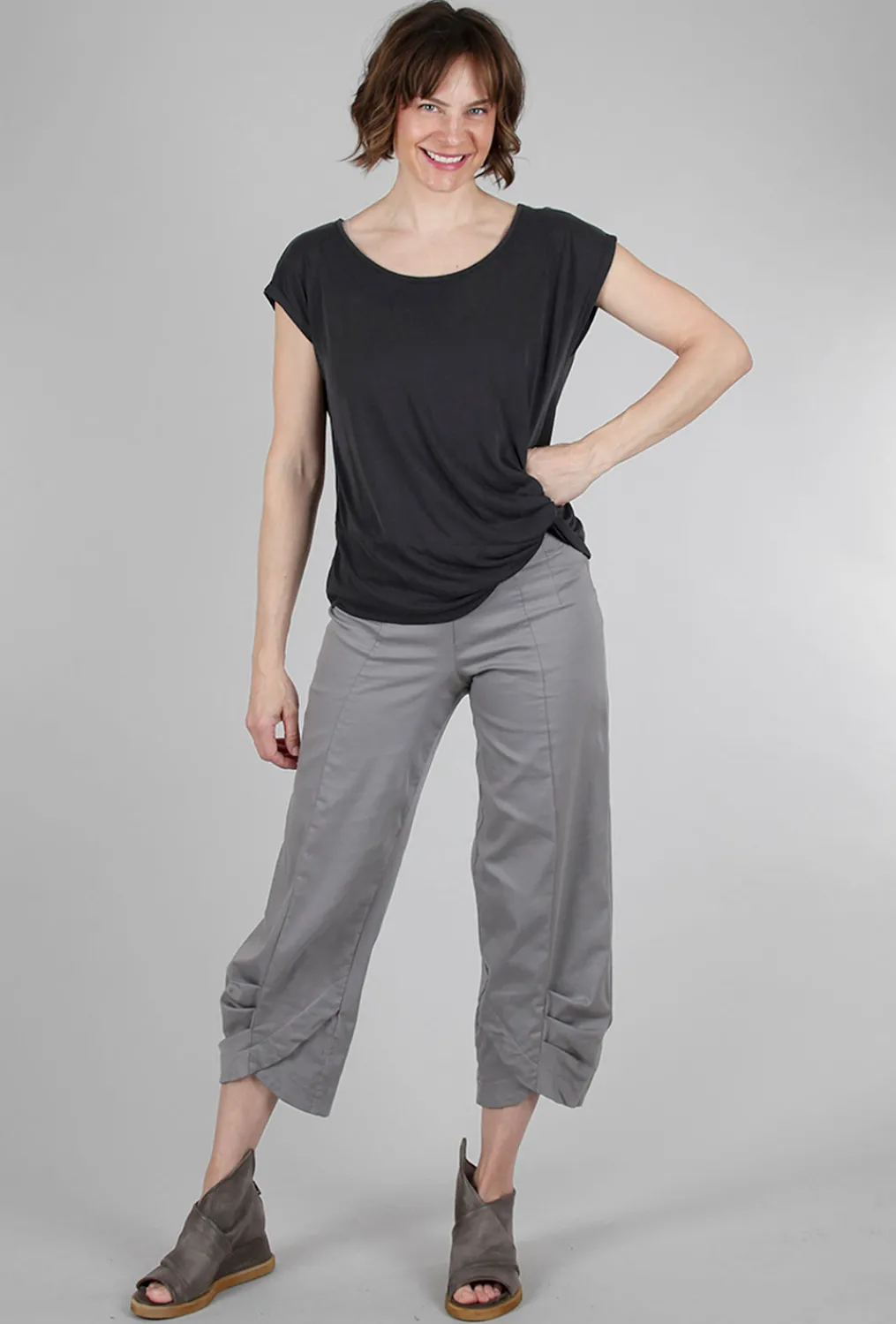 Discount Evie Lou Side-Knot Modal Top, Black