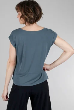 Shop Evie Lou Side-Knot Modal Top, Dark Teal