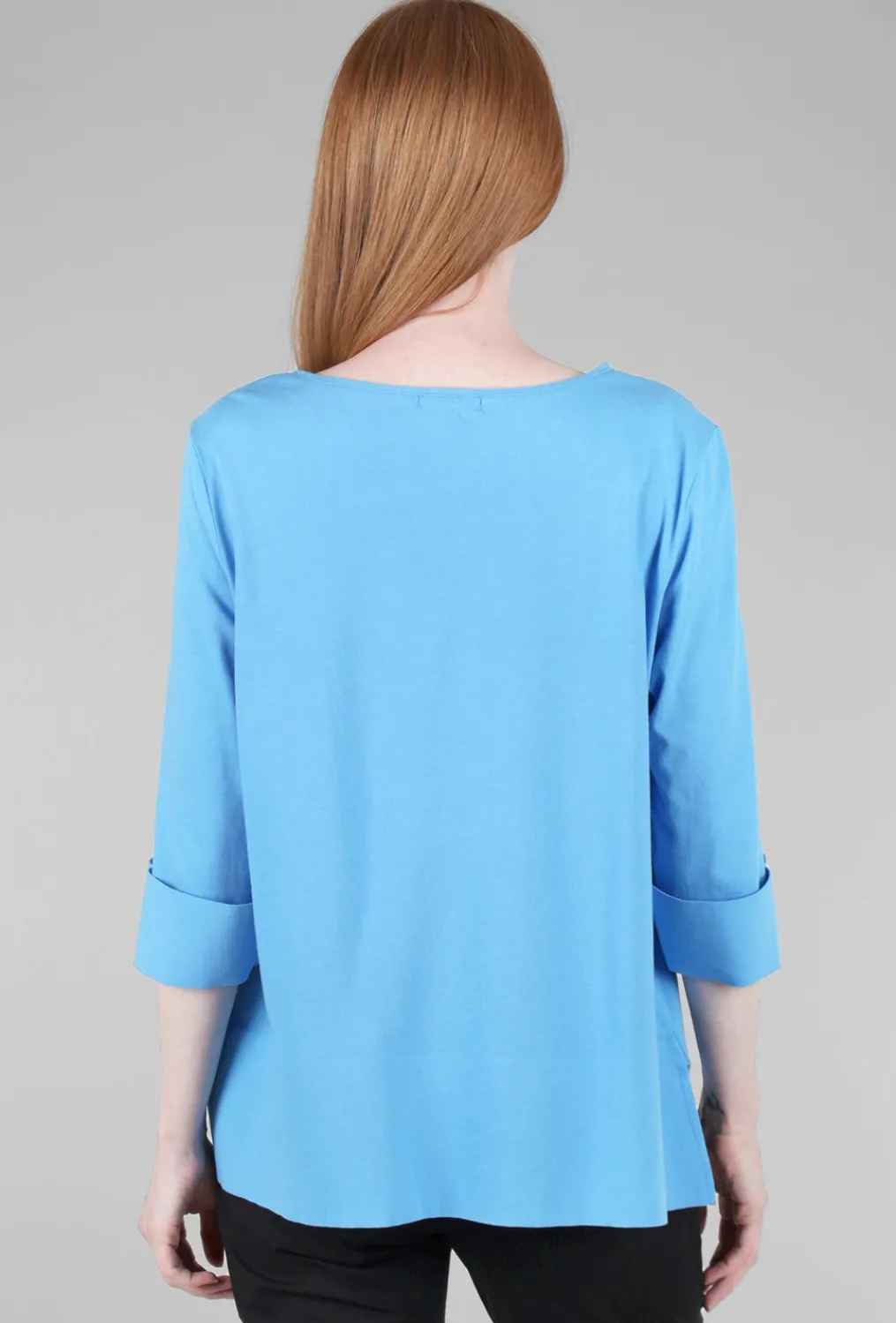 Online Evie Lou Signature Deep Hem Tee, Azure