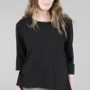 Online Evie Lou Signature Deep Hem Tee, Black