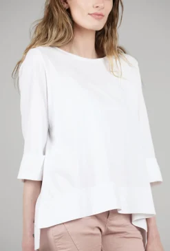 Cheap Evie Lou Signature Deep-Hem Tee, White