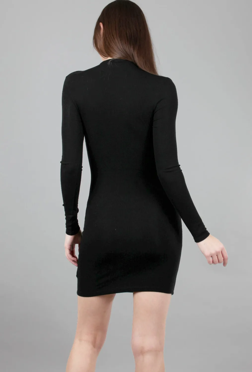 Best Sale Evie Lou Silk Knit Twist Mini Dress, Black