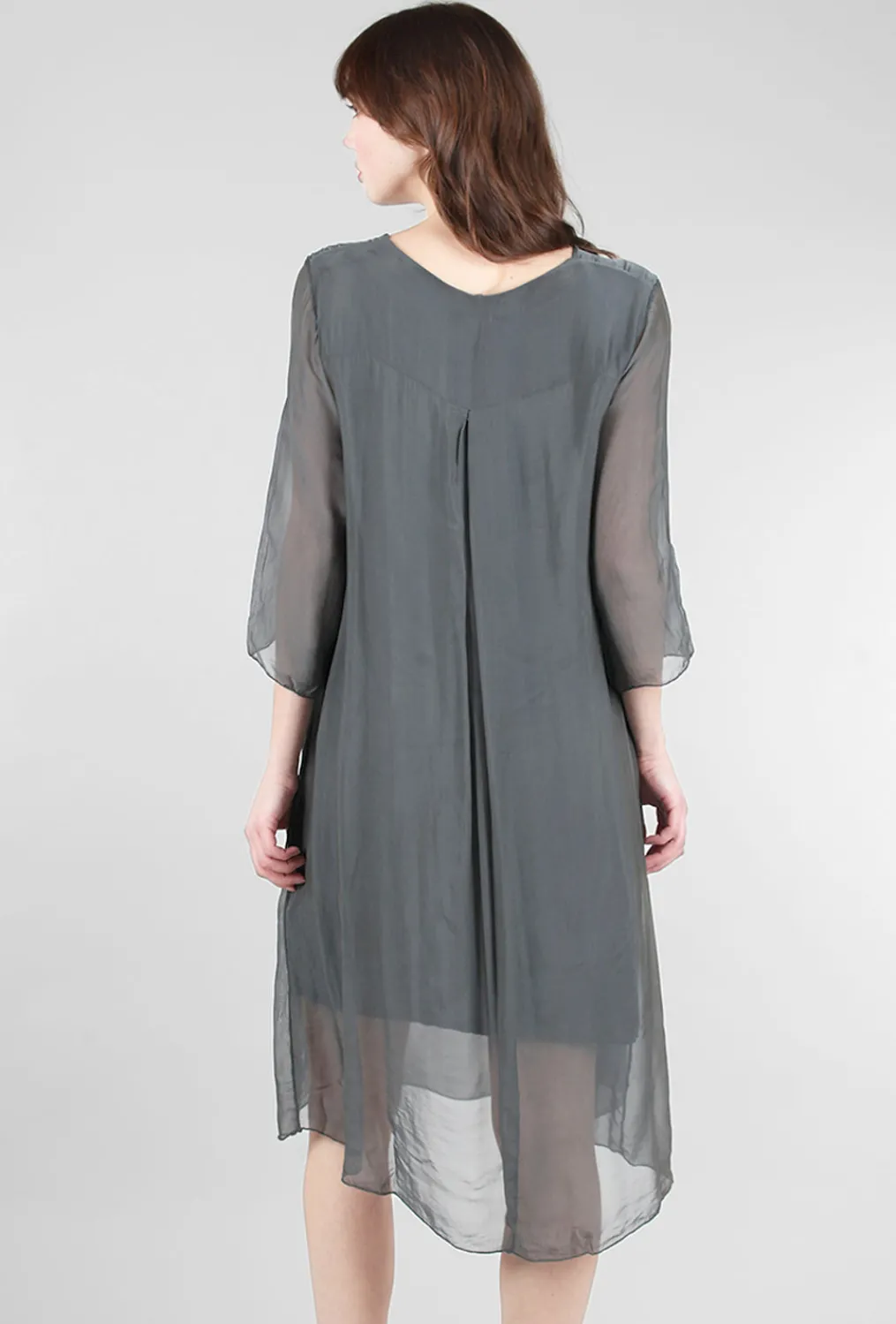 Hot Evie Lou Silky Claudia Dress, Anthracite