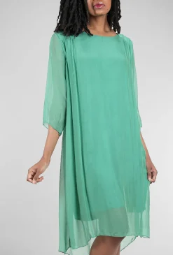 Store Evie Lou Silky Claudia Dress, Green
