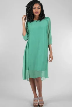 Store Evie Lou Silky Claudia Dress, Green