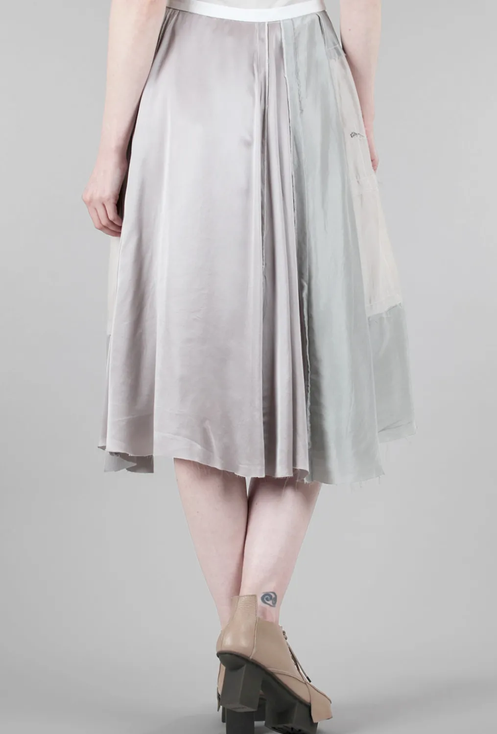Flash Sale Evie Lou Silky Spliced Skirt, Grays