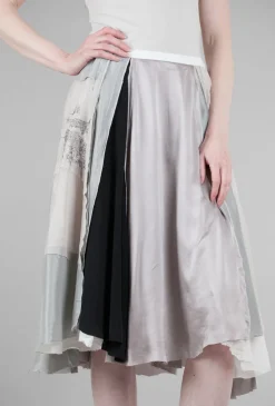 Flash Sale Evie Lou Silky Spliced Skirt, Grays