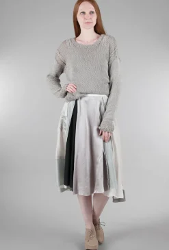 Flash Sale Evie Lou Silky Spliced Skirt, Grays