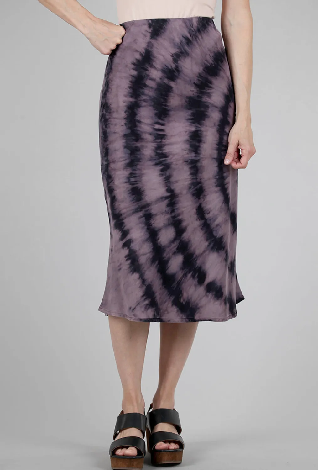 Sale Evie Lou Silky Twist-Dye Skirt, Iced Grape