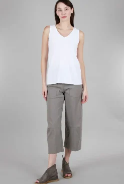 Sale Evie Lou Simple V-Neck Tank, White