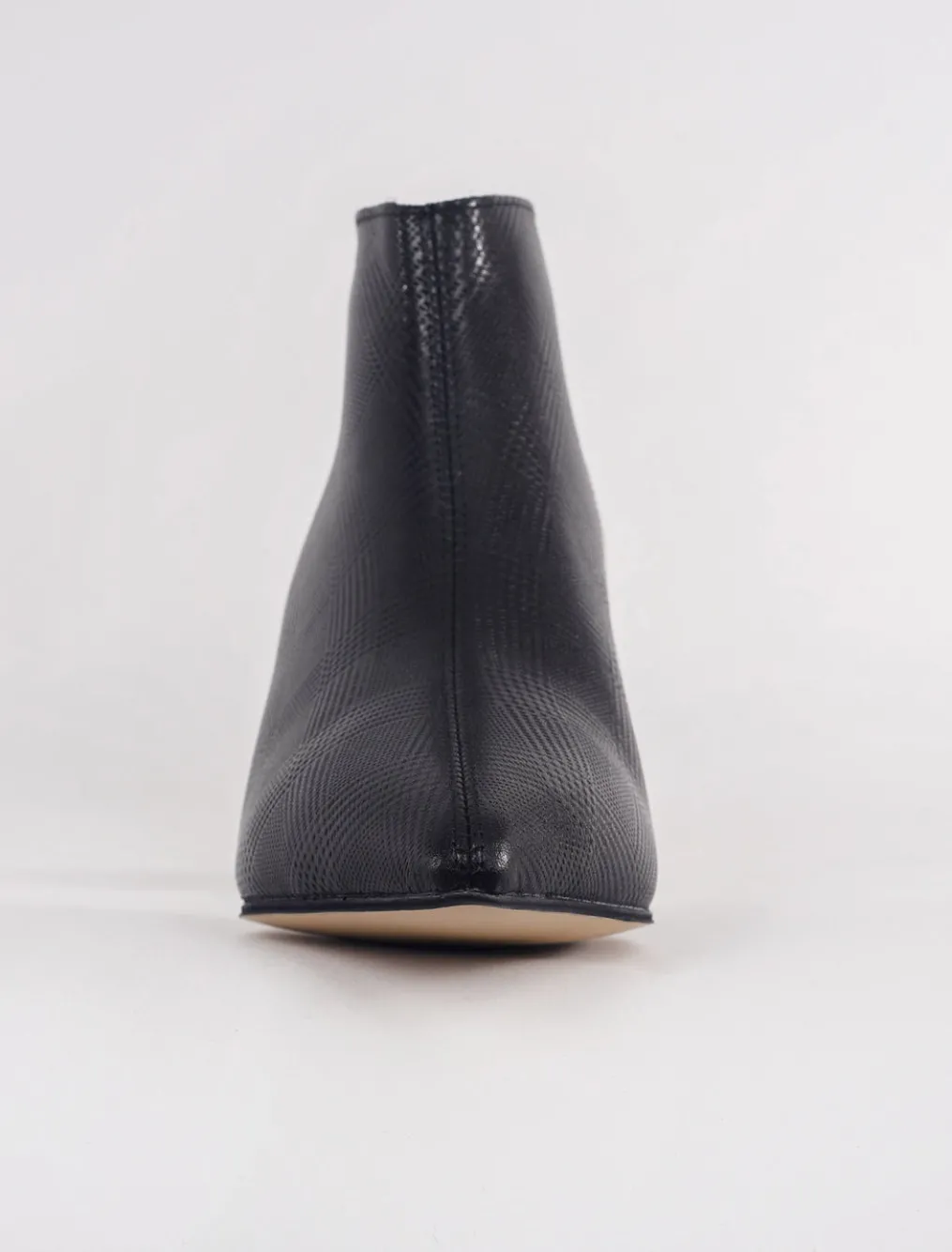 Cheap Evie Lou Sleek Angle Heel Bootie, Black Plaid