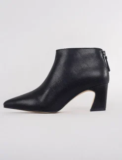 Cheap Evie Lou Sleek Angle Heel Bootie, Black Plaid