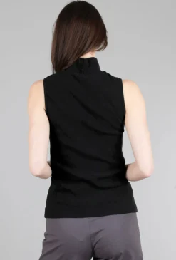 Flash Sale Evie Lou Sleeveless Mockneck, Black