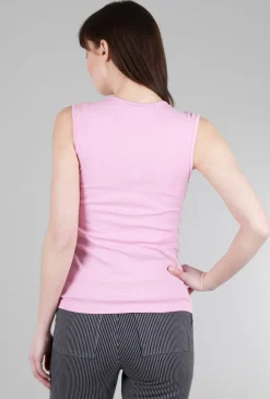Hot Evie Lou Sleeveless Tendril Tee, Pink