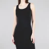 Best Evie Lou Slim Jersey Slipdress, Black