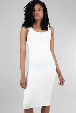 Outlet Evie Lou Slim Jersey Slipdress, White